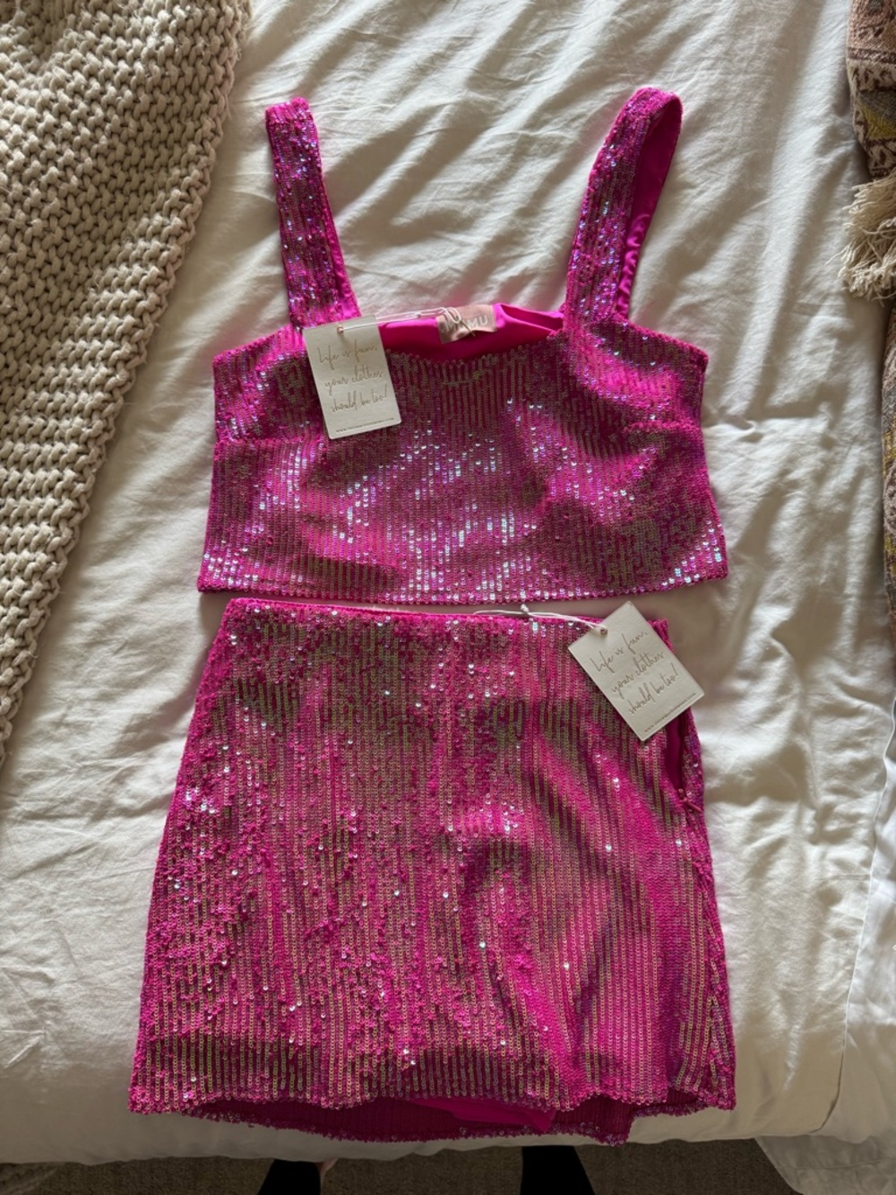 Show Me Your Mumu: pink disco sequin set